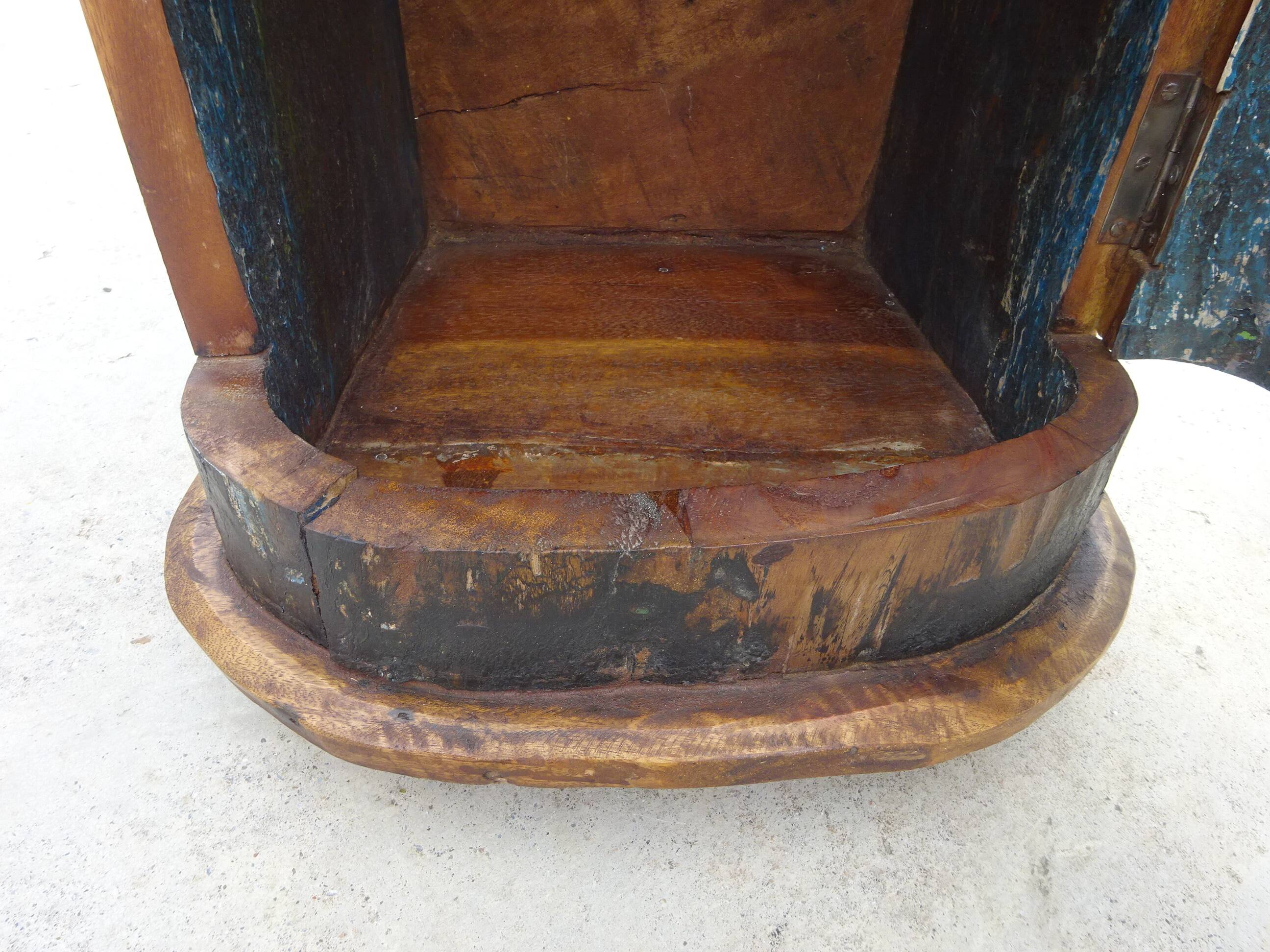Small wooden canoe furniture, solid teak