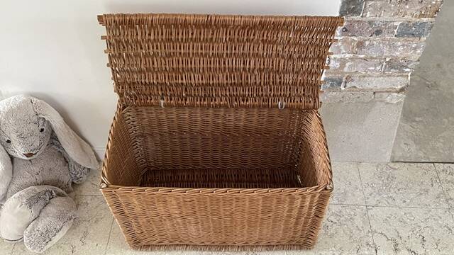 Vintage Rattan Chest Basket