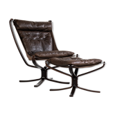 Falcon chair and ottoman by Sigurd Ressell for Vatne Möbler 1970s
