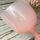 Goblet, stemmed glass in pink opaline, Portieux