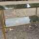 Table basse verre et laiton vintage