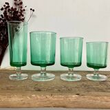 6 LUMINARC emerald green glasses