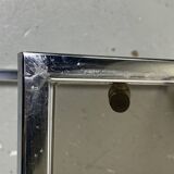 End table in chrome and smoked glass