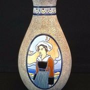 Art Deco ceramist (LE) Emile Laget Large Ceramic Vase Imperial Amphora Baluster Shape ...