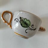 Ensemble 5 mini tasses italiennes en faïence peinte – années 60/70