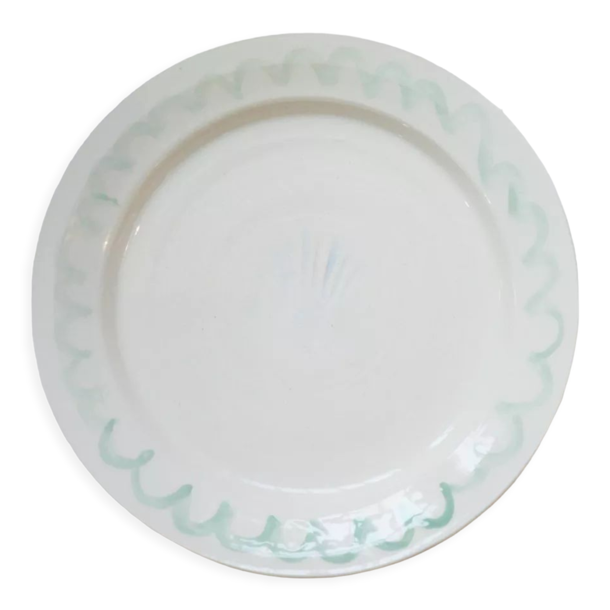 Green artisanal shellfish plate