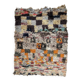 Tapis Berbère Boucherouite coloré - 129 x 160 cm