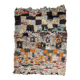 Colorful Boucherouite Berber rug - 129 x 160 cm