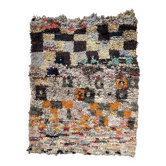 Tapis Berbère Boucherouite coloré - 129 x 160 cm