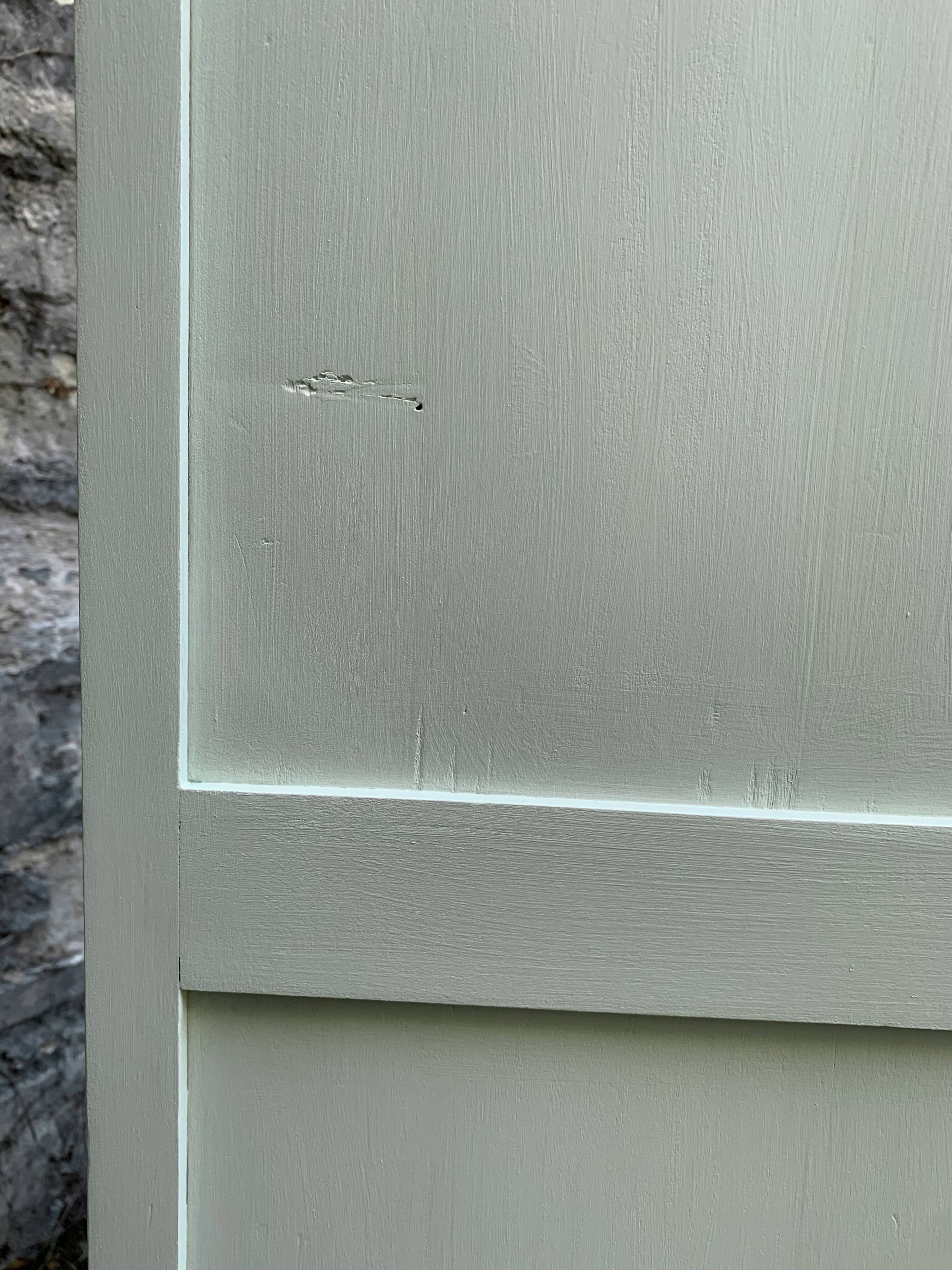 Antique celadon glass Parisian wardrobe H162