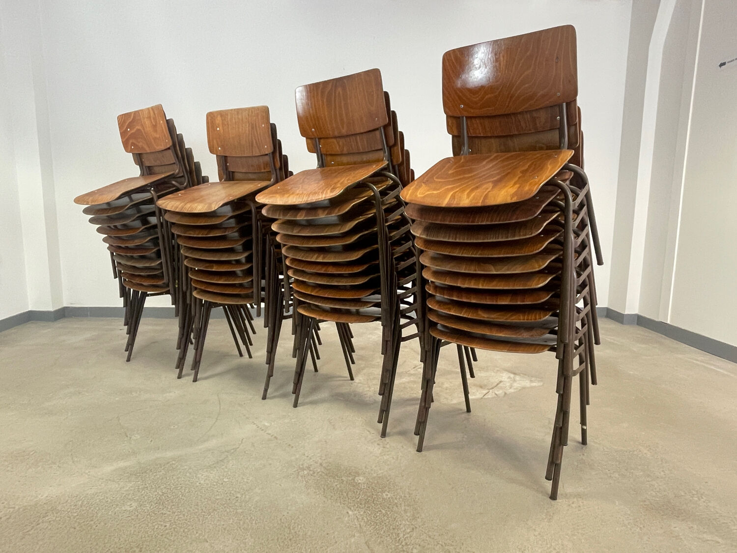 Set of 39 Marko school chairs, 70s, Netherlands