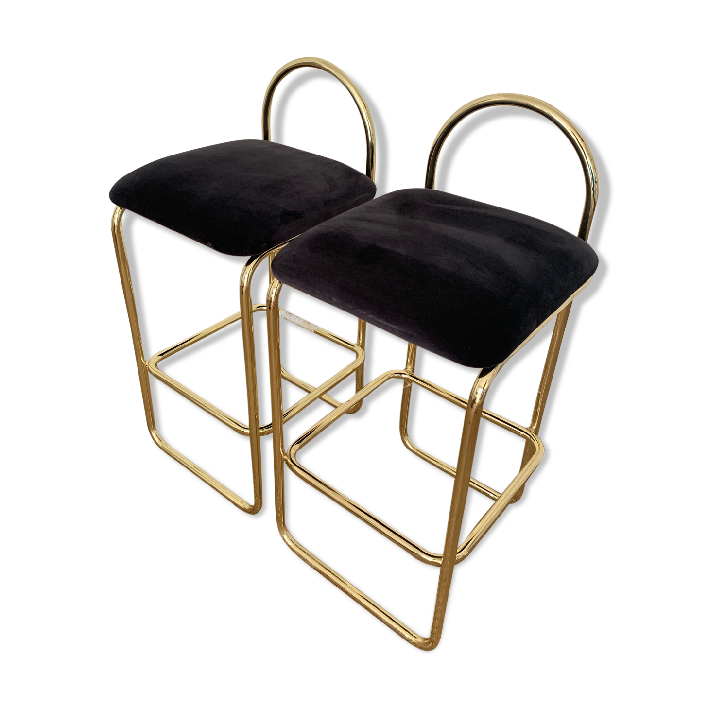 Angui / velvet top stool - aytm - lot of 2