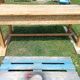 VERY OLD AUVERGNE FARM TABLE IN SOLID WOOD / 3 LARGE DRAWERS