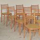 Lot de 10 chaises ton bystrice bois et cannage 1960