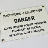 Danger enamel sign
