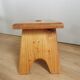 Vintage Hand-Painted Wooden Footstool: Yugoslavian Folk Art Decor