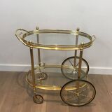 Oval brass trolley from Maison Baguès.