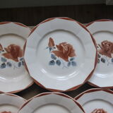 6 flat plates of Digoin Sarreguemines