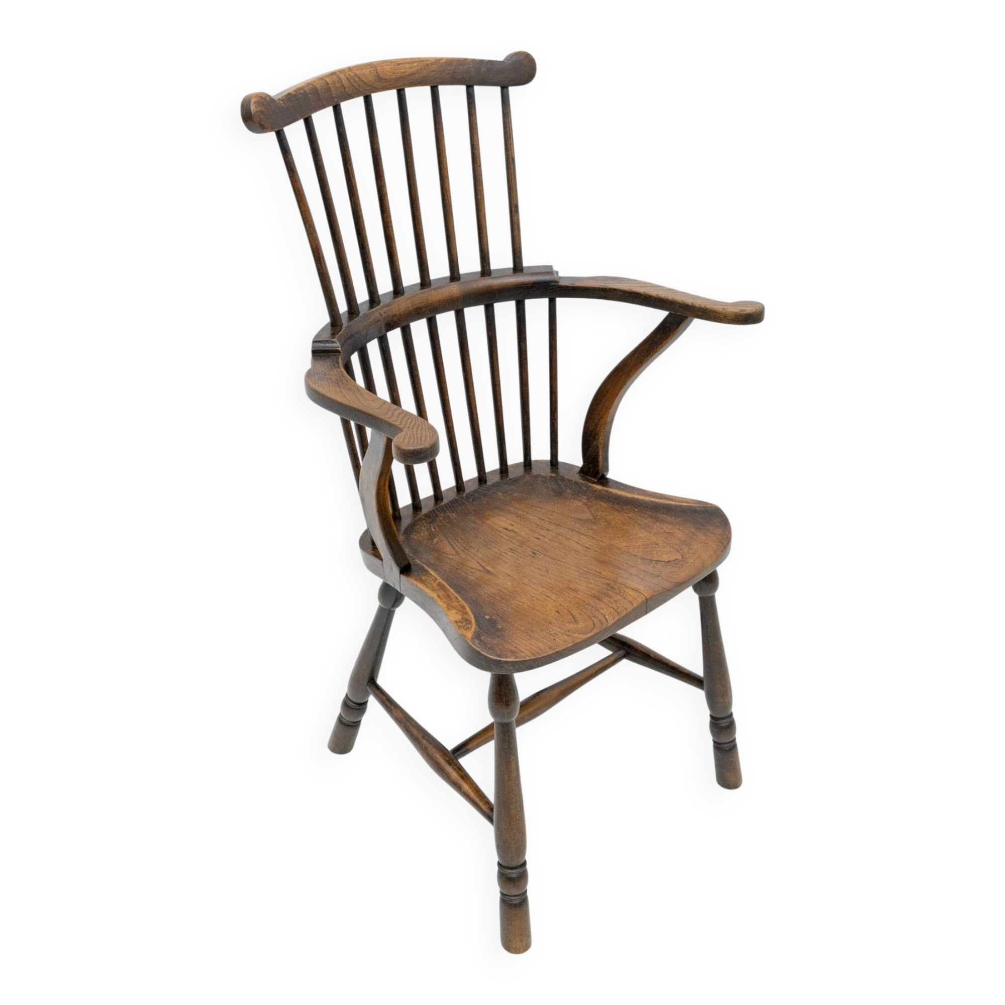 9th Century Fine English West Country Comb Back Windsor Chair