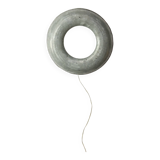 Vintage Italian Metal Donought Wall Lamp