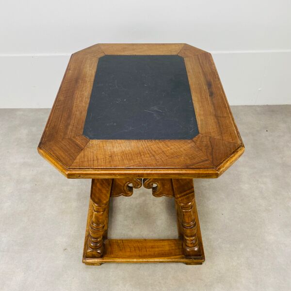 Table de changeur Suisse en bois et ardoise