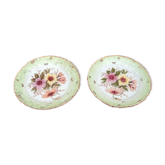 Duo of dessert plates floral decoration