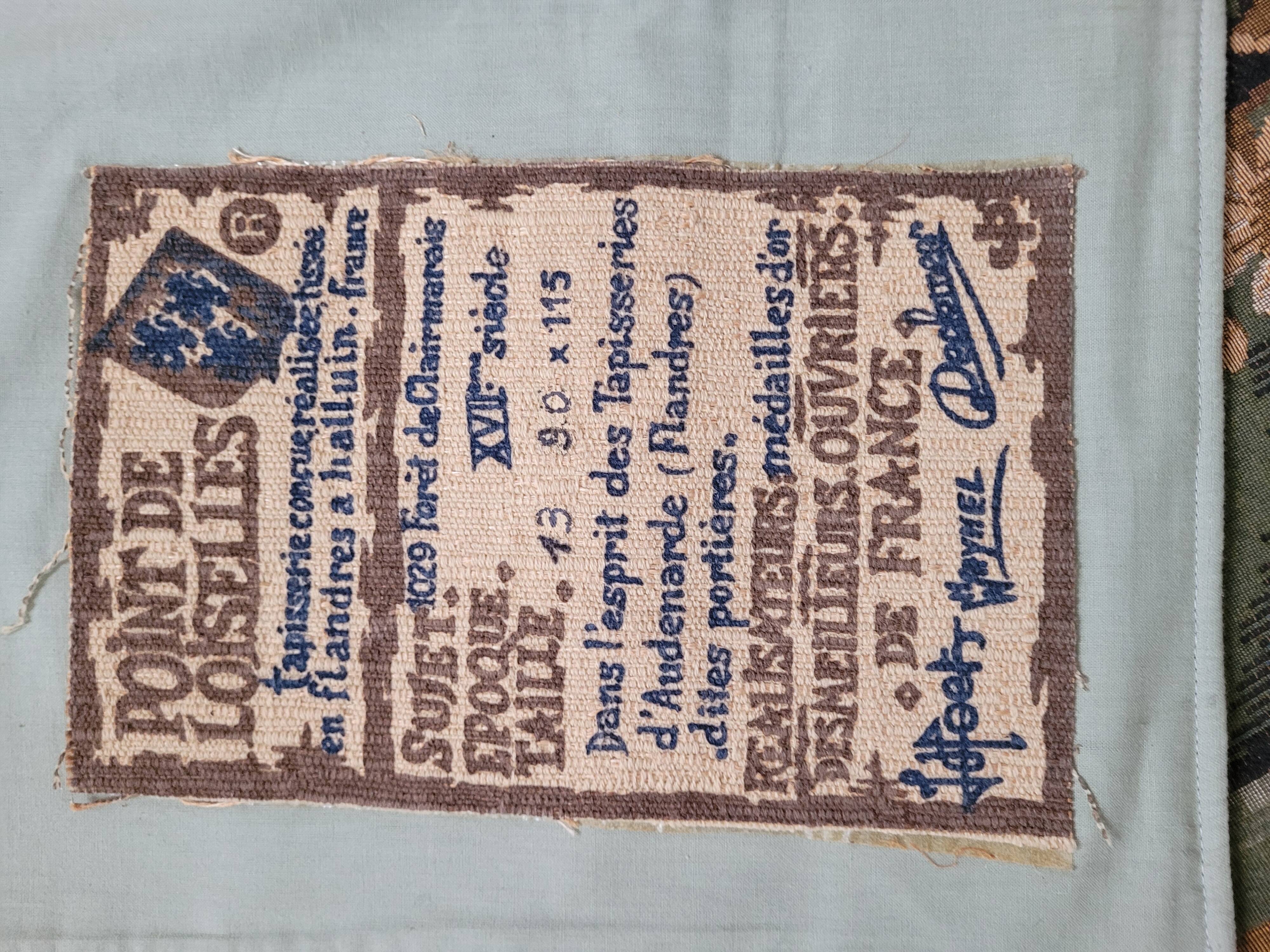 Wall tapestry Forest of Clairmarais Flanders tapestry