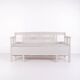 Antique storage bench – grey painted – pine wood – 1860s