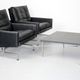 Set 2 vintage PK31/1 Lounge Chair & PK61 Coffee Table by Poul Kjaerholm for E. Kold Christensen