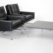 Set 2 vintage PK31/1 Lounge Chair & PK61 Coffee Table by Poul Kjaerholm for E. Kold Christensen