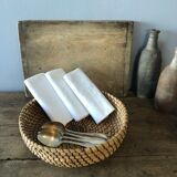 Straw and wicker basket