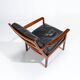 Mid Century Rosewood Armchairs in Leather, Danish Design 1950s