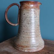 Stoneware pitcher from Puisaye signed by Jean-Pierre Prud’homme.