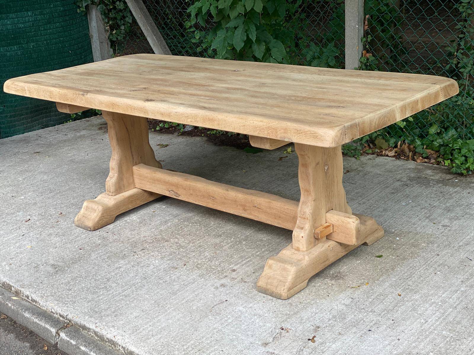 19th century solid oak monastery farmhouse dining table 200cm