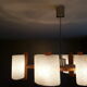 Chandelier Scandinavian 6 fires of wood and perspex vintage
