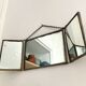 Vintage barber tryptic mirror 41x16cm