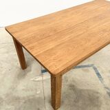 Large contemporary solid oak farmhouse table