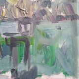 Marcel Saint-Jean (1914-1994) oil on paper - 29 x 65 cm "the red house"