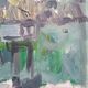 Marcel Saint-Jean (1914-1994) oil on paper - 29 x 65 cm "the red house"