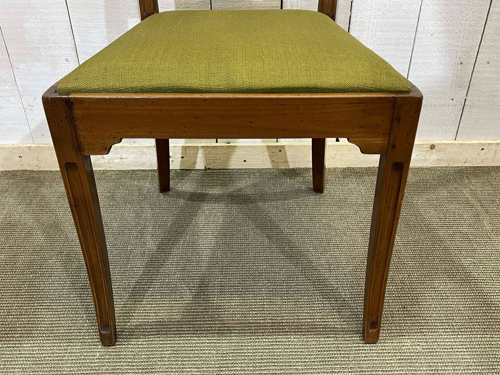 Set of 6 Directoire style cherry wood chairs, 1960s.