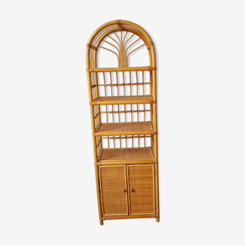 Vintage rattan bookcase