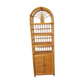 Vintage rattan bookcase