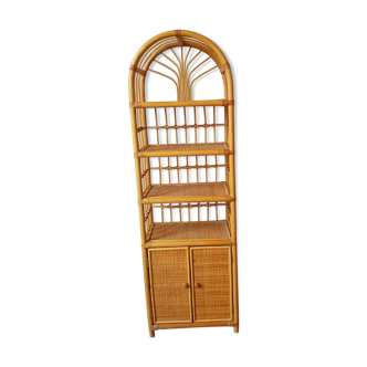 Vintage rattan bookcase