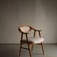 Fauteuil scandinave en fausse fourrure de mouton retournée | Années 1960