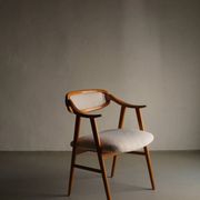 Scandinavian faux shearling chair | 1960s