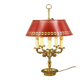 Bronze Bouillotte Lamp in Solid Empire Style Five Lights * Lucien Ga