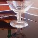 Series of 10 Champagne glasses in vintage chiseled glass 50s