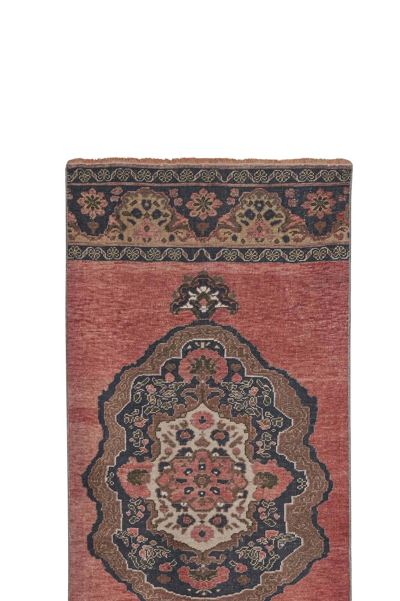 Vintage Turkish hallway rug 86x685 cm