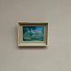 Original Oil on Canvas – “House near The Lake” by Fern I. Coppedge – Signed – Vintage & Framed – 30 × 24 cm (11.8" × 9.4")