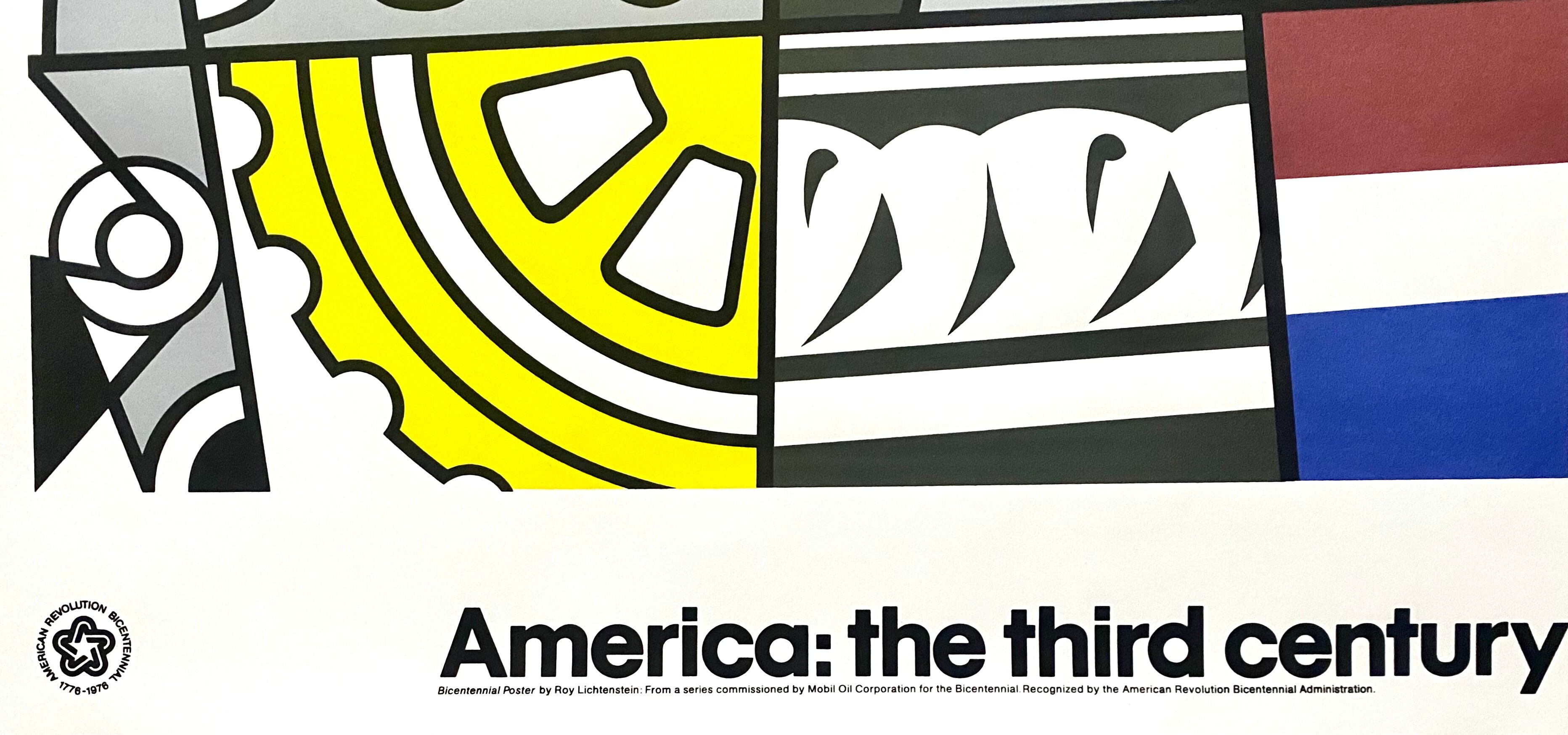 Roy Lichtenstein, America, the third century, silkscreen poster, 1976